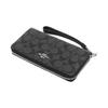 New COACH Zip Around Coated Canvas With Leather Card Holder, Wallet Regular Women's Black C4452-SVTSQ