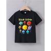 Summer Baby Boy Clothes Kid Girls Casual Solar System Planets Printed T-shirts Children Fashion Crew Neck Short Sleeve Top