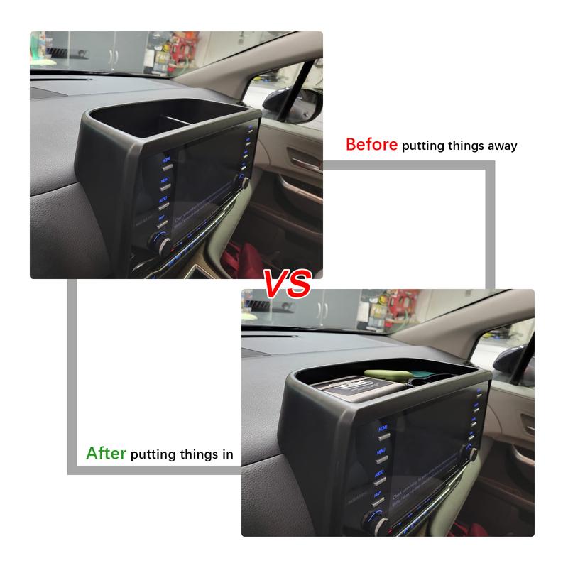 Für    2024 Toyota Sienna Mittelkonsolen-Armaturenbrett-Ablage Staufach Auto-Box Armaturenbrett Organizer ABS Zubehör