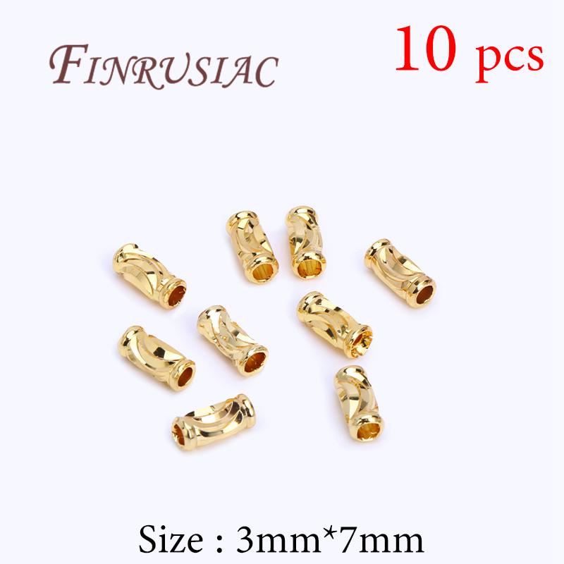 Spacer Beads 18K Real Gold Plated Separator For Beads DIY Bracelets Accessories Bead For Needlework Necklaces Jewelry Findings 18K Gold Plated