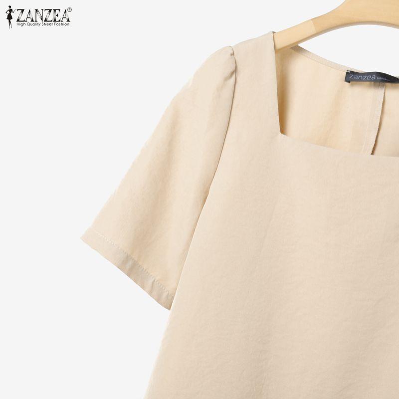 ZANZEA Women Short Sleeve Blouse and Long Skirts Casual Two Piece Suit Sets