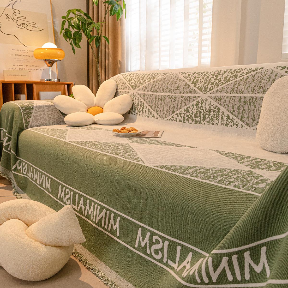 

Полотенце для дивана из синели, современный минималистичный универсальный чехол на четыре сезона, универсальный универсальный чехол, противоскользящая подушка для дивана 180*130cm