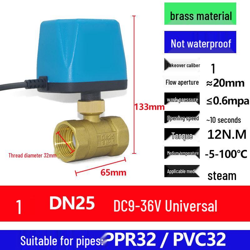 Solar Electromagnetic Temperature Control Ball Valve: ADC 12V/24V/220V, Two-Way/Three-Way, Normally Open/Closed.