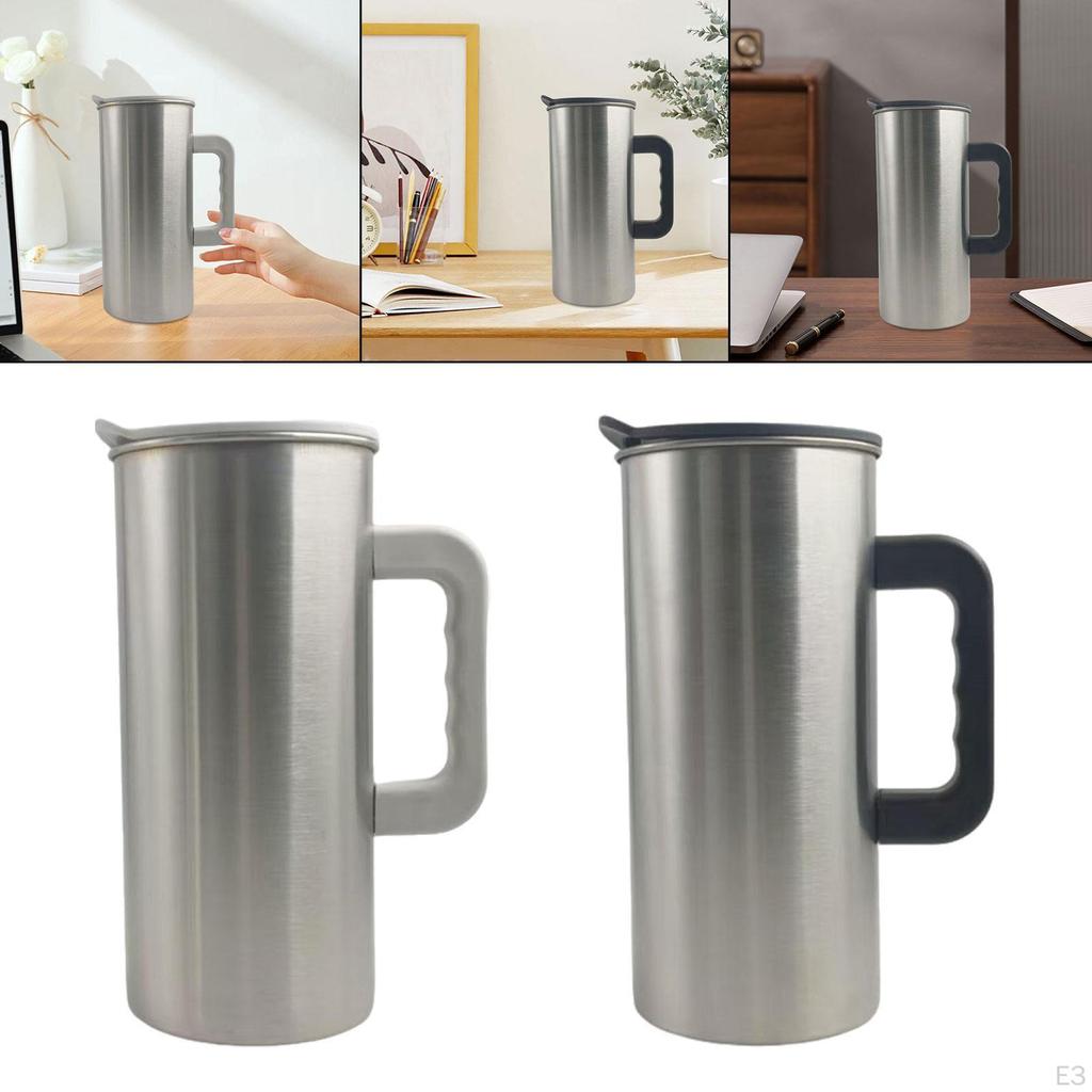1.5 L Stainless Steel Cold Water Jug, Portable Jug with Lid, Ideal for Cafes And Restaurants