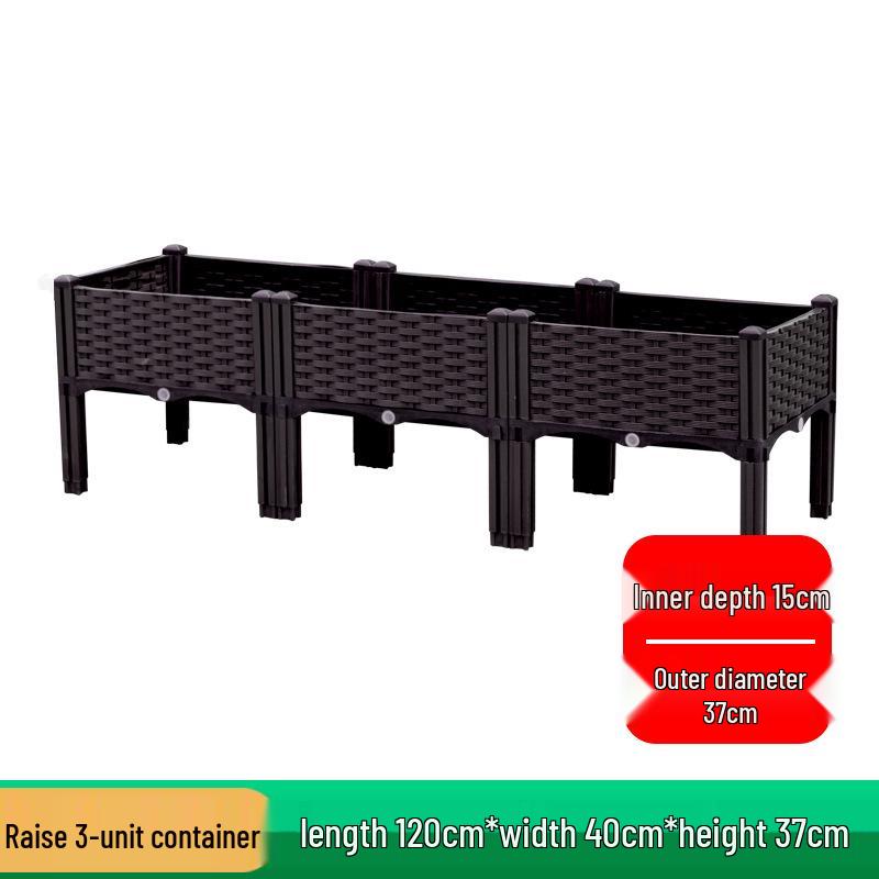 Extra-Large Thickened Plastic Balcony Planter Box - Outdoor Gardening Pot