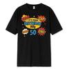 Personalised 50th Birthday Tshirt Wham Zap Retro Comic Book Style Design On Bella and Canvas Premium Tee Fast UK Tracked