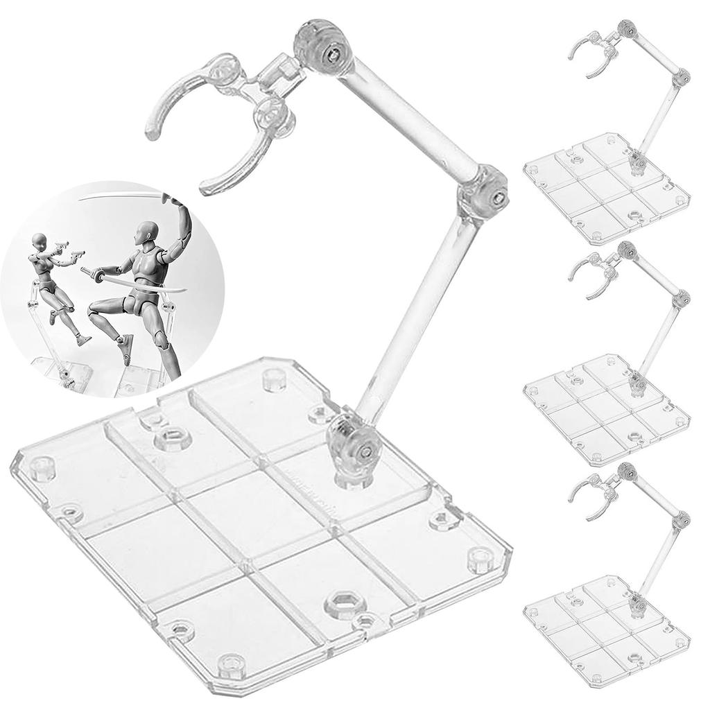 Clear Action Figure Stand,Assembly Action Figure Display Holder Base Doll Model Support Stand For Hg Rg Sd Shf Gundam 1/144 Toy
