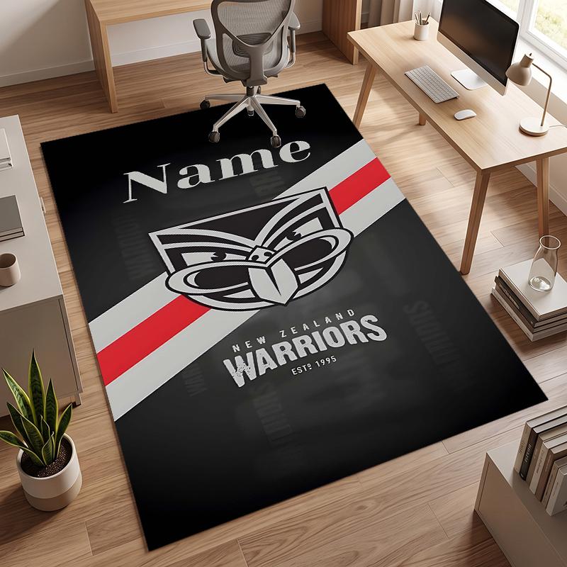 New Zealand Warriors (5) Personalisierter Name Büro Teppich Stilvolle Dekoration für Wohnzimmer Schlafzimmer Küche
