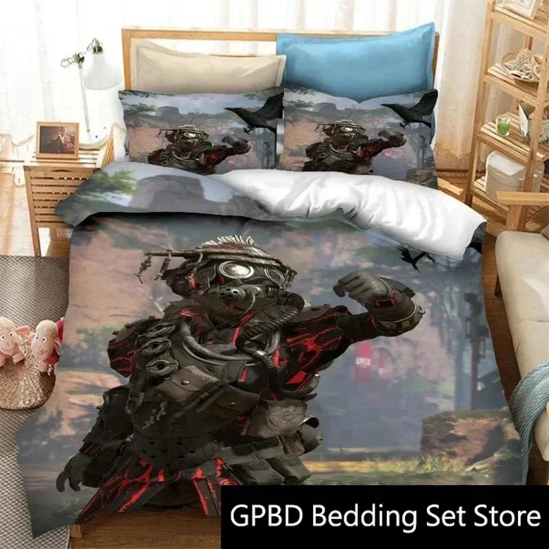 3D Print Apex Legends Game Bedding Set Double Twin King Duvet Cover Comforter Pillowcase Boys Girls Adults Bedroom