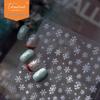 Tomoni Winter Sparkle Nail Stickers: Glitter Snowflakes & Solid Flakes for Manicure