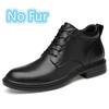 Black Winter Warm Men Boots Genuine Leather Ankle Boots Men Classic Business Men Shoes Casual Warm Male Oxford Shoes Formal Flat
