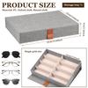 Sunglasses Storage Organizer Eyeglasses Display Case Holder Eyewear Storage Box Glasses Jewelry Holder with Magnetic Closure