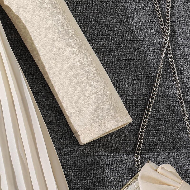 Girls' 8-12 Years Dress – Autumn New Arrival: Stand Collar Elegant Pleated Long-Sleeved Formal Gown