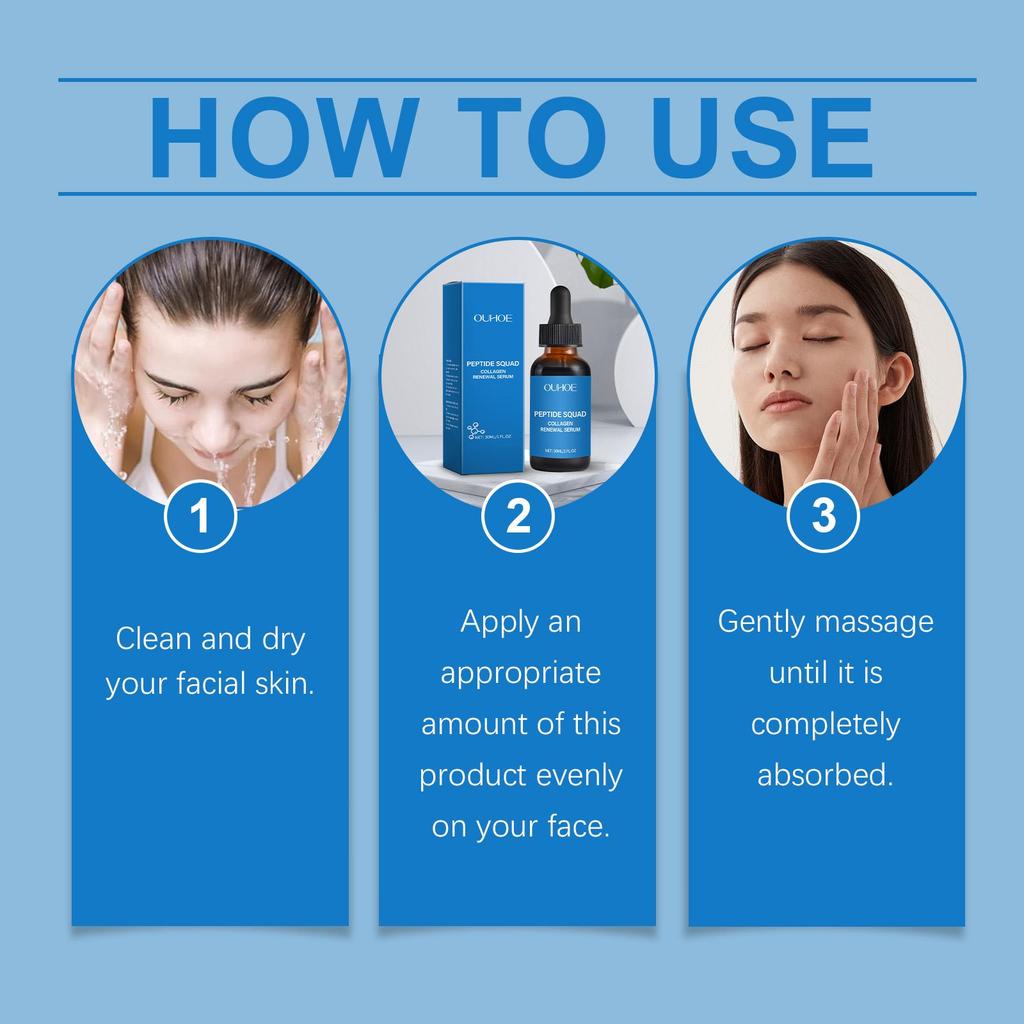 Collagen Polypeptide Essence Fade Fine Lines Lifting Firming Moisturizing Skin Care Tightening Skin Nourishing Facial Serum