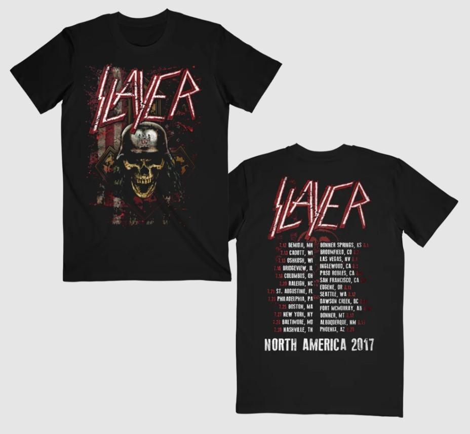 Slayer Slaymerica Маршрут Метал-группа Футболка Размер S-5XL Репринт Унисекс Футболка M