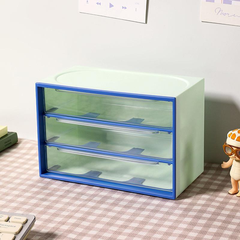 Desktop Storage Box Waterproof and Dustproof Drawer Design for Sorting Storage Stationery Debris and Small Jewelry