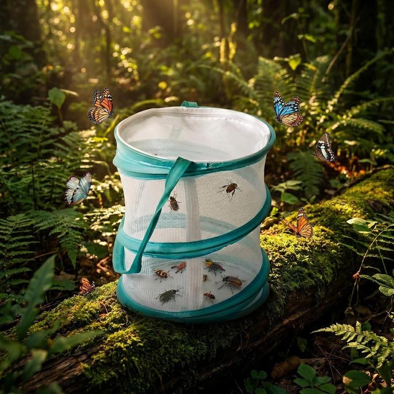 Butterfly Cage - Collapsible Bug Catcher Tent with Zip Lightweight Insect Habitat for Garden Outdoor Exploration and Nature Discovery