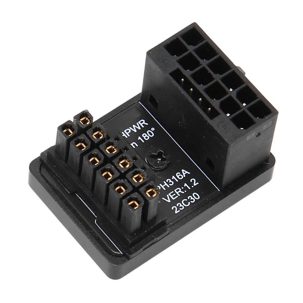 GPU PCIe Connector 600W 12V HPWR 16P To 16P Male To Female 180 Degrees GPU Power Adapter Board for Desktop Computer