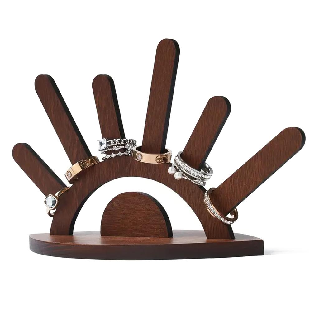 Kreativer Holz-Schmuckständer Ringhalter Handgefertigter Organizer für Halsketten Ohrringe Heimdeko Geschenk