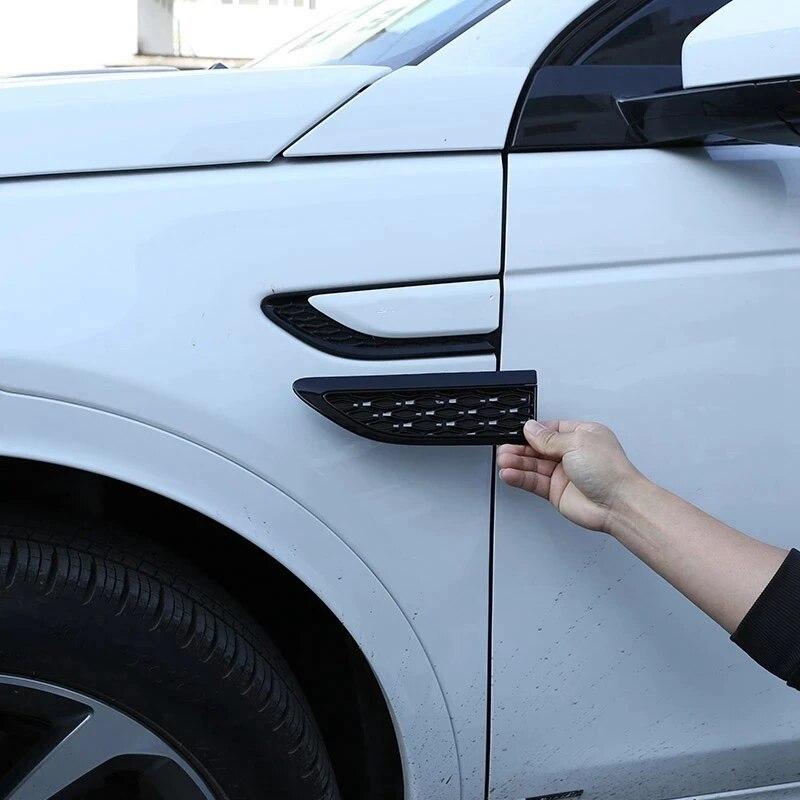 Car Side Vent Decoration Trim Sticker Side Air Fender Vent Cover For Land Rover Discovery Sport L550 2015- Auto Accessories