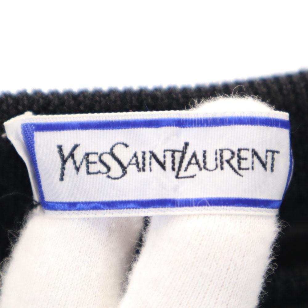 Yves Saint Laurent 90. léta Starý úplet Zkrácené kalhoty Ne. 9 černých žen použito