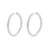 ins European and American fashion gypsy titanium steel round women's 18K ear buckle simple wind stainless steel silver-plated earrings earrings