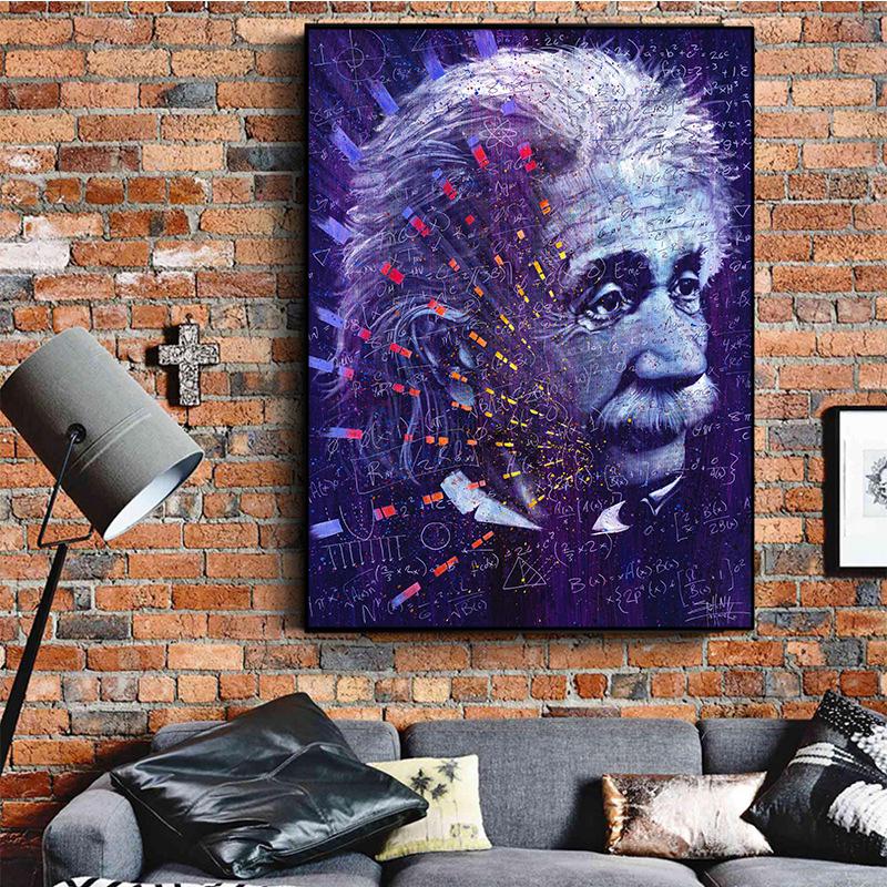Einstein'ın Rüyası Bir Renk Teorisi Duvar Sanatı Tuval Poster Baskılar modern ev dekorasyonu Duvar Resimleri için Oturma Odası Dekor