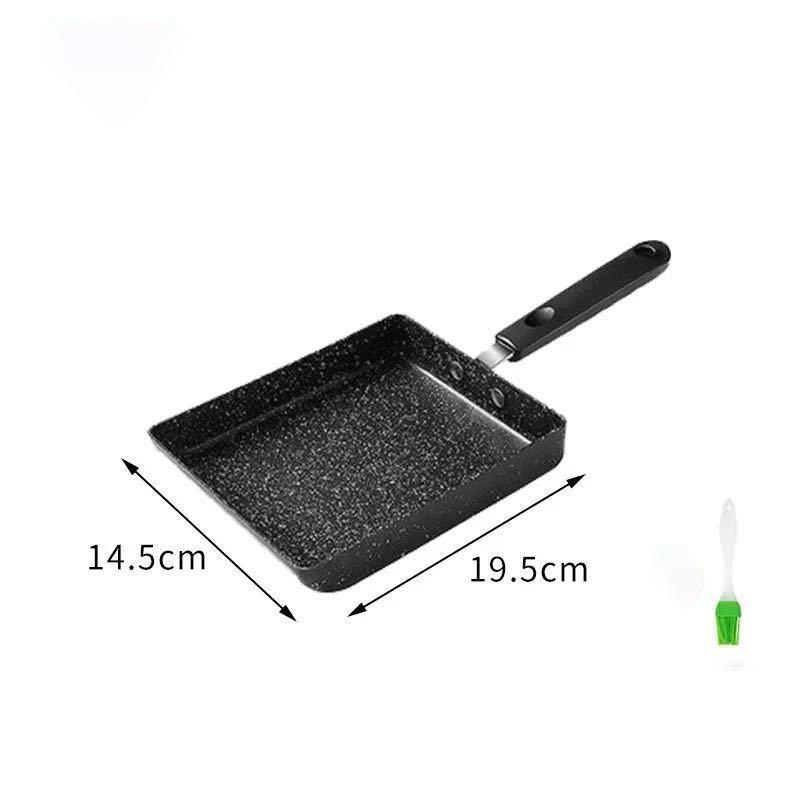 Poêle Carrée Antiadhésive Tamagoyaki - Pour Omelettes Japonaises, œufs Au Plat - Légère, Poignée Ergonomique - Idéale Camping Et Cuisine