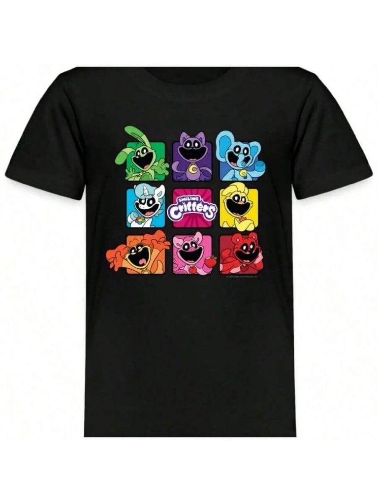 Poppy Playtime - Smiling Critters Grid T-shirt (Kinderen)