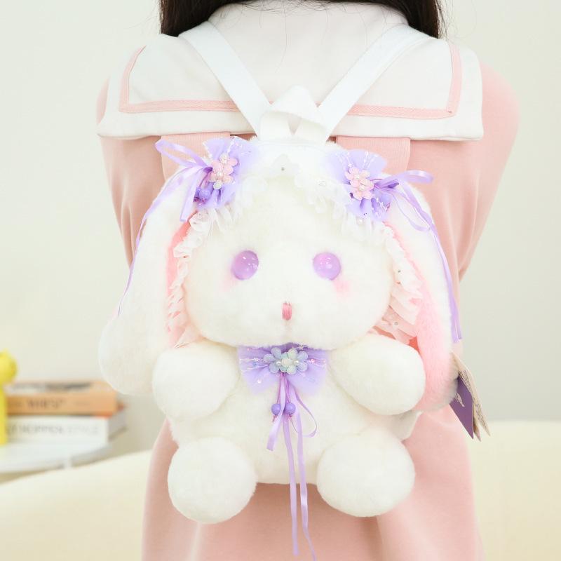 

Очень Милая Малышка Лолита Сумка Весенний Кролик Лента Плюшевая Игрушка Кукла Игровой Автомат Детский Подарок для Активности 30cm