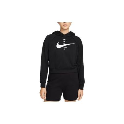 Sportswear Hoodie With Letter Print Pullover Sweatshirt Women Tops Black White DJ1124-010