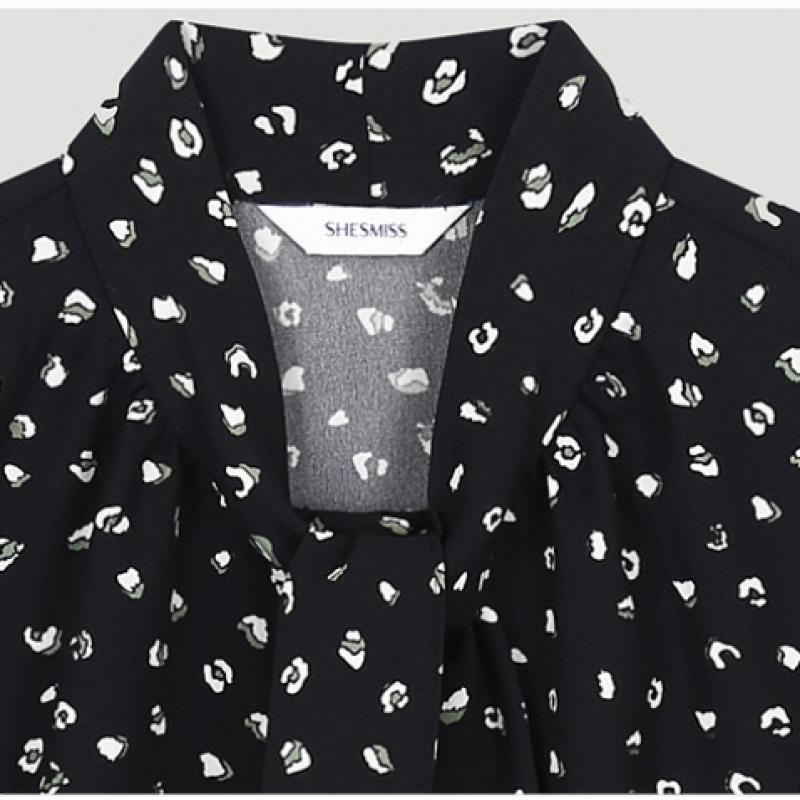  She S miSS  Shirring Tie Neck blouSe Swwblo42010 Zb