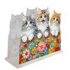 Double Sided Xmas Theme Diamond Painting Desktop Napkin Holder Acrylic Ornament Diamond Painting Desktop Napkin Rack Decoration
