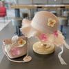 Butterfly Summer Children Beach Hats Lace Holiday Travel Beach Bags New Wide Brim Straw Hat