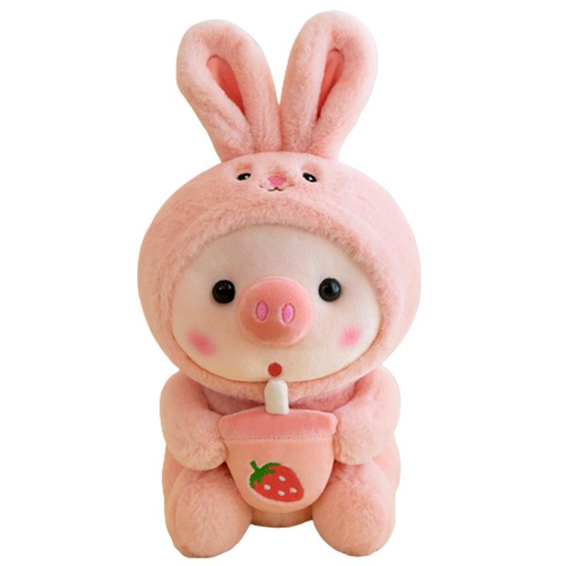 Cute Milk Tea Pig Plush Toy Wholesale-becoming Pig Doll Stuffed Animal For Cross-border Piglet Lovers