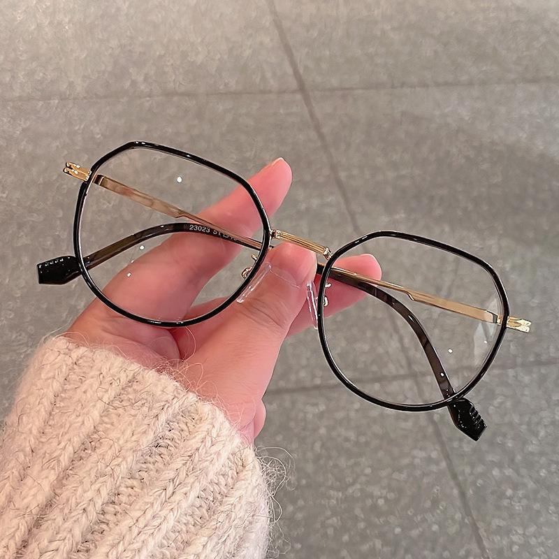 New Style Eyeglass Frames Polygon Shape Anti Blue Light Man Glasses TR90 Material Trendy Stylish Women's Glasses Frame