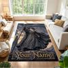 Lord Rings Customized Name Floor Rug Office Rug Suitable for Balcony Foyer Game Room Decorate room Anti-slip Rug Decorate Offices