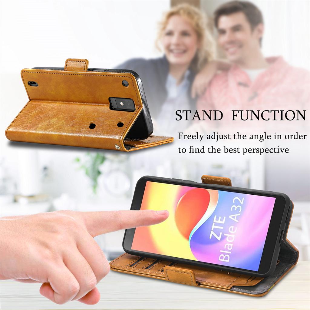 Multifunktionale magnetische Klapphülle Lederhülle für ZTE Serie.nubia Z30 Pro/Libero 5G IV/Blade V41 Smart/V60/V70... Wo Mode auf Funktion trifft