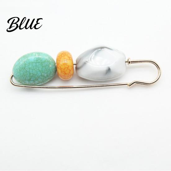 Brooch Alloy Pin Wear-Resistant Anti-Rust Elegant Imitation Stone Design Anti-rust