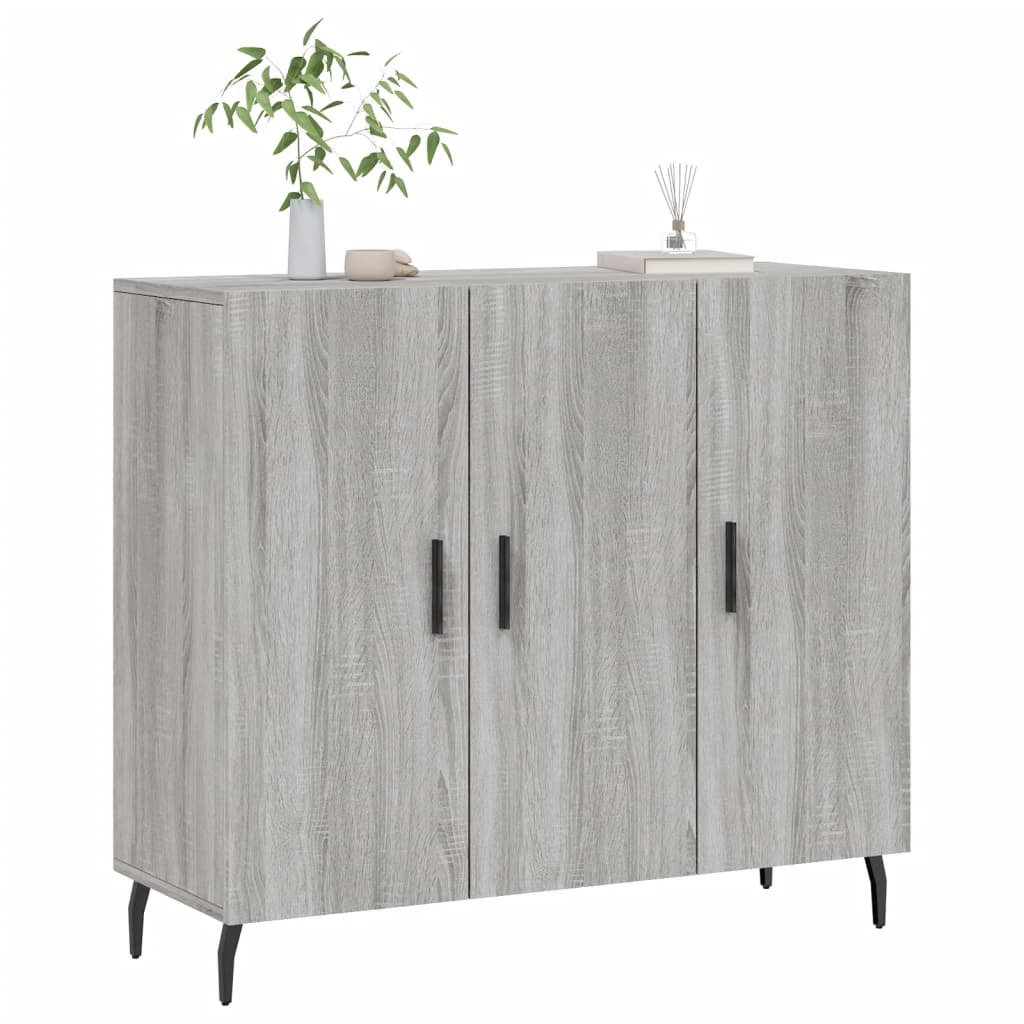 Sideboard Gray Sonoma 90x34x80 cm Particleboard