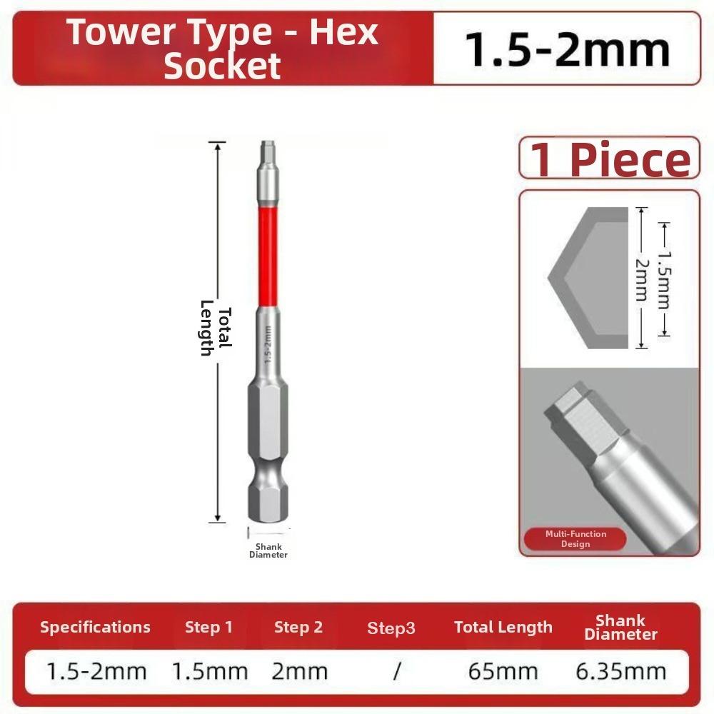6.35mm Hex Shank Electric Screwdriver Bit Alloy Steel Hex Bit Set Automotive Maintenance