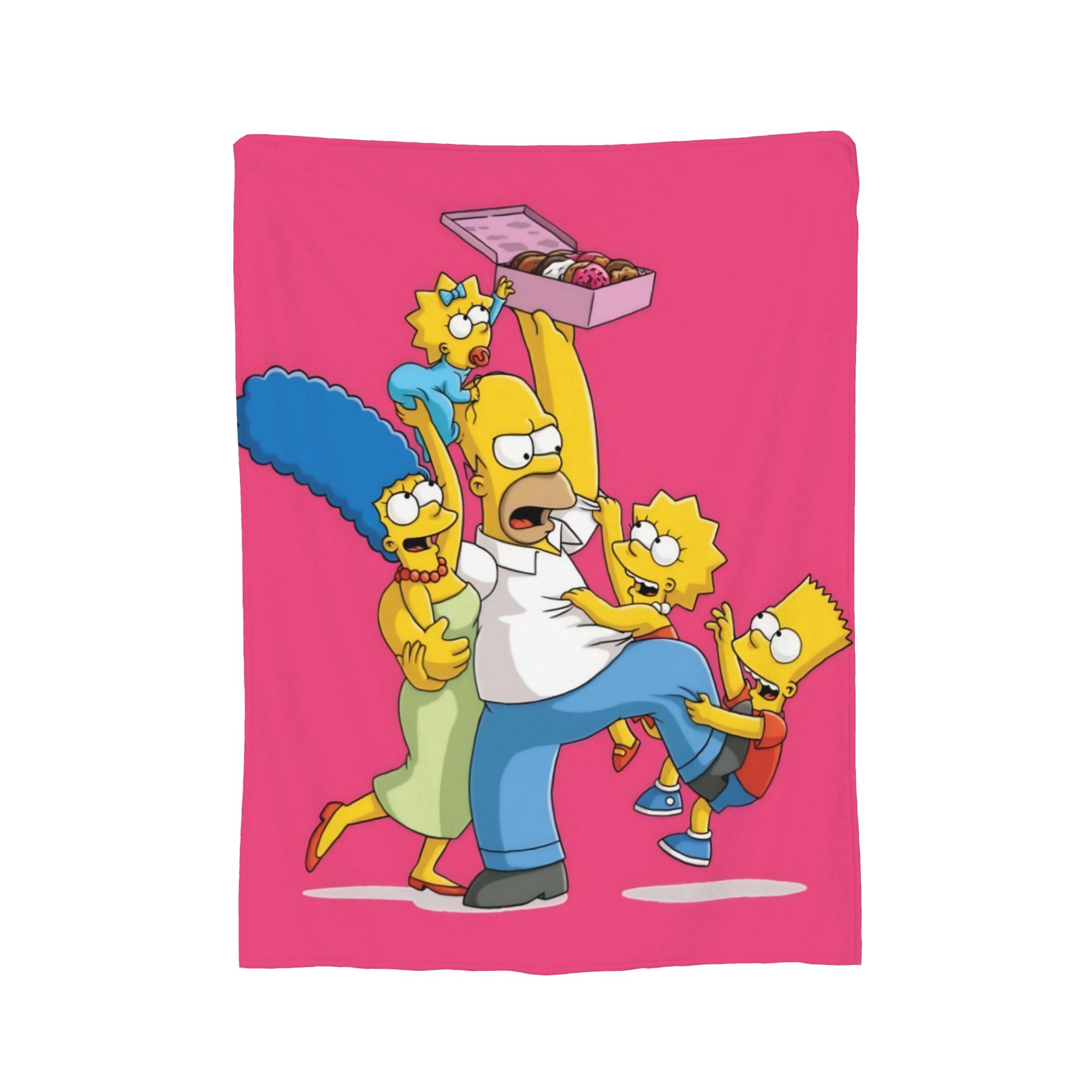 

Cartoon The S-Simpsons Homer Flannel Throw Blankets Blankets for Bed Office Soft Quilt, 75cmx90cm