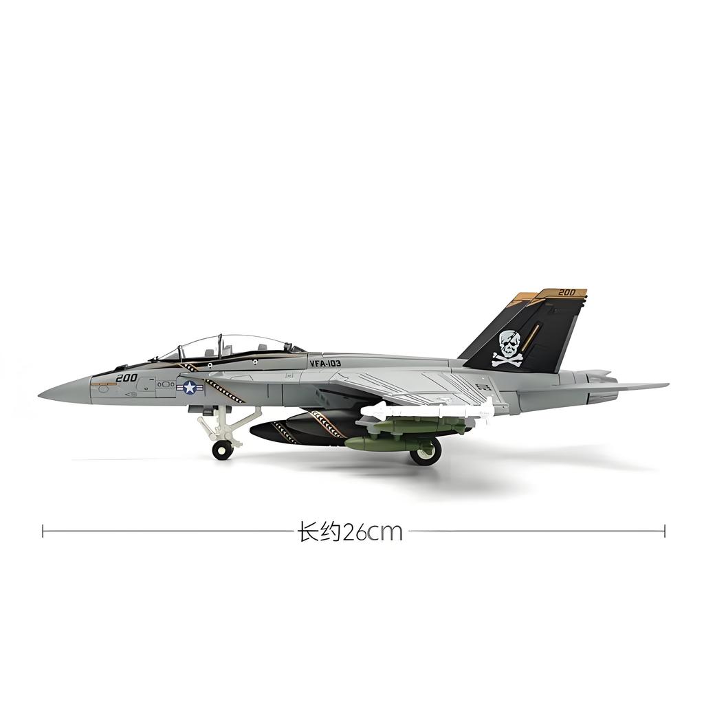 1:72 Scale Replica F18 F-18 VF103 Grumman Tomcat Super Hornet F/A-18F Pirate Flag Fighter US Navy Plane Military Model Toy