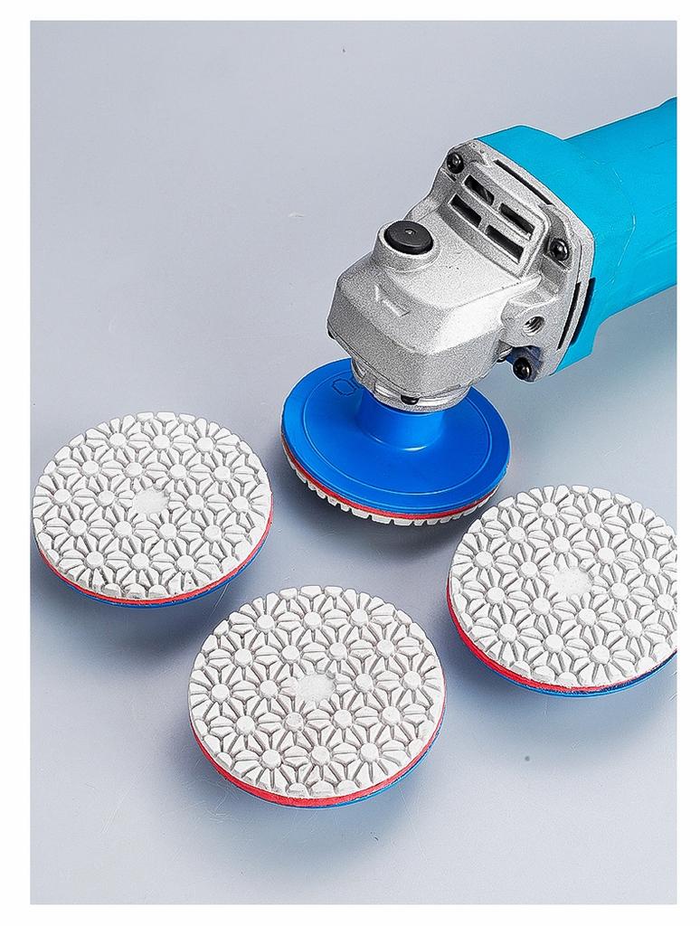Integrated Stone Trimming Polishing Disc, Diamond Polishing Pads Marble Granite Gemstone Grinding Wheel, Wet Dry Polishing Pads