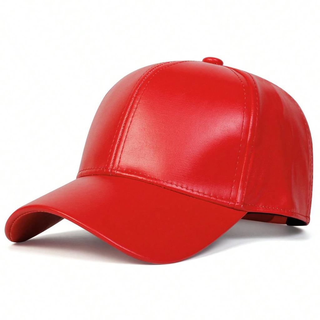 PU Leather Duckbill Cap: Spring & Autumn Style for Middle-Aged & Elderly Men