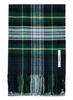 Classic Green Cashmere Stole with Check Thick Brand Dark [cumaco] 21. 100% Pattern, Unisex, Large, Scarf, Name, Gift, Green, C-B0012B-3096