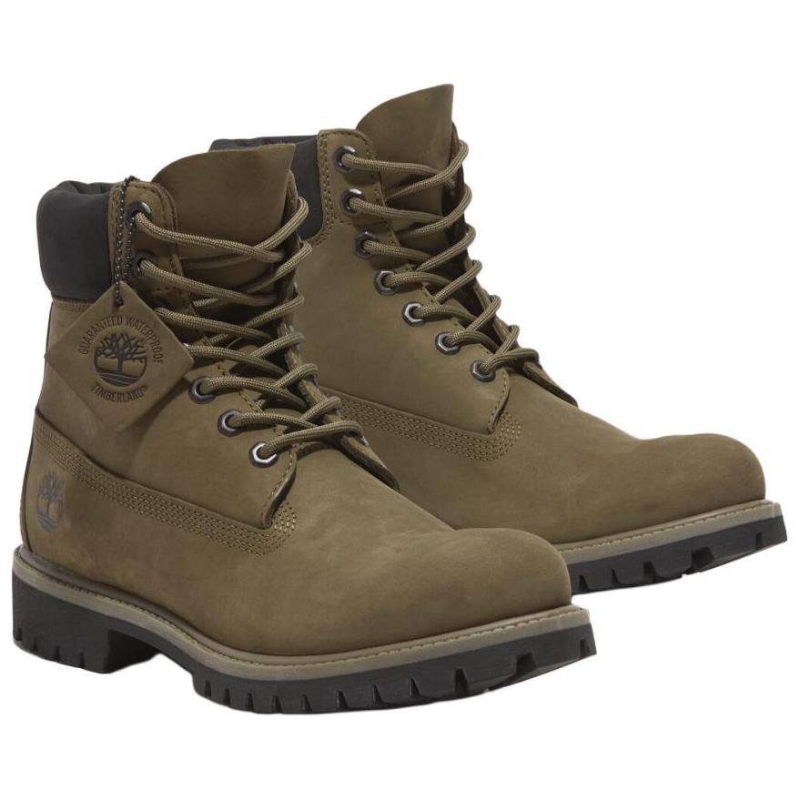 Timberland Premium Series Waterproof Durable Slip-Resistant Comfortable Versatile Short Outdoor Boots Men Boots Brown Green TB0A2P6WEO81