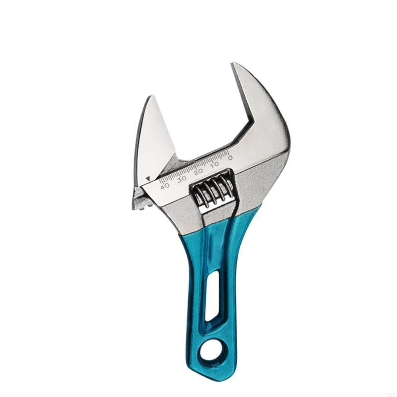   Alloy Steel Construction Adjustable Spanner Short Handle Ergonomic Grip Home Maintenance