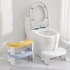 Ergonomic Toilet Step Stool for Home Office Anti Leg Crossing Footrest Creative Bathroom Stool for Better Posture