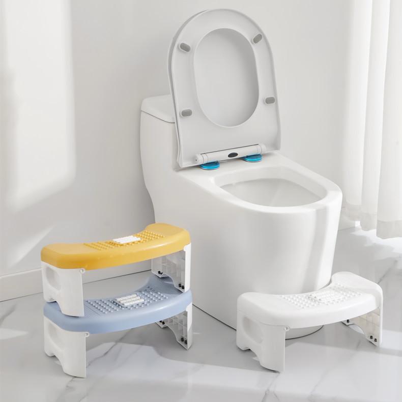 Ergonomic Toilet Step Stool for Home Office Anti Leg Crossing Footrest Creative Bathroom Stool for Better Posture